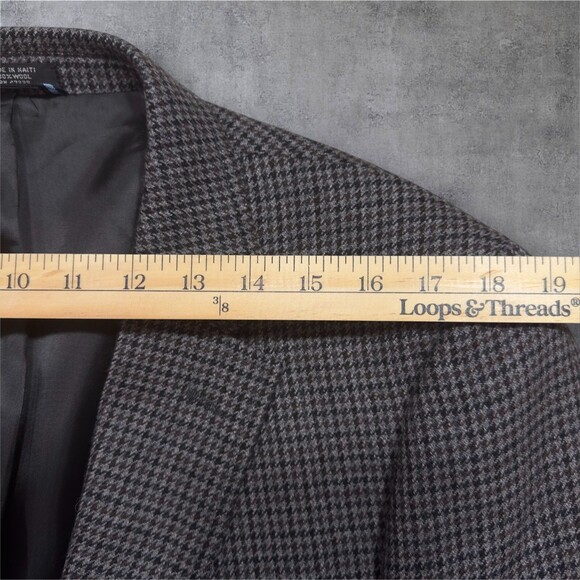 Tommy Hilfiger Men's 44R Gray/Brown Wool Blazer Sport Coat Two Button Jacket - Picture 15 of 16